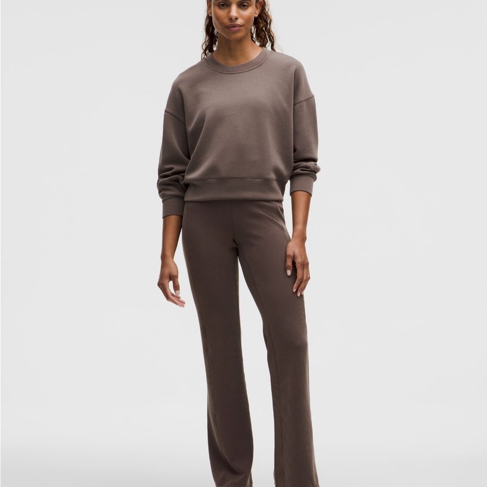 Lululemon softstreme espresso ribbed flare pant